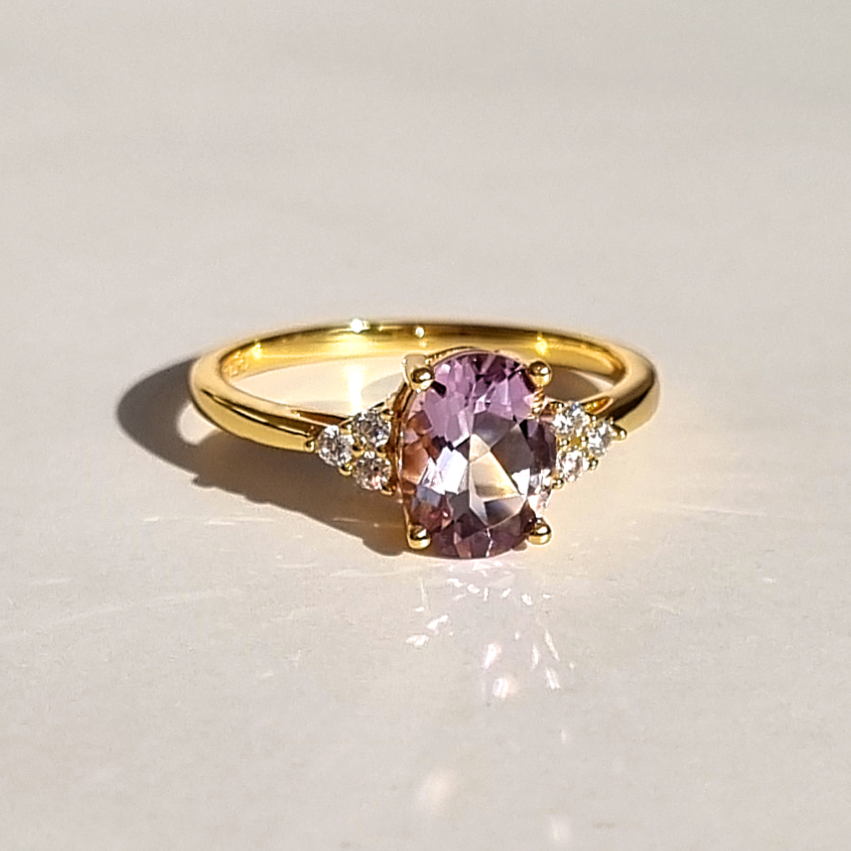 Lavender amethyst ring in 18k gold vermeil product image
