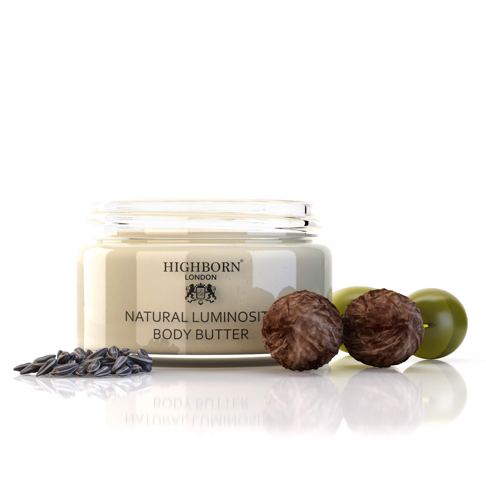 Highborn Natural Luminosity Body Butter skincare jar product image