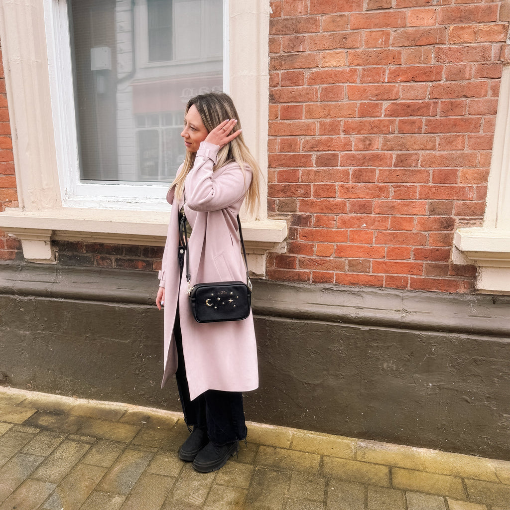 Luna Charles Maya black and silver crossbody bag product detail image