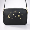 Luna Charles Maya star studded crossbody bag in black and gold main product image