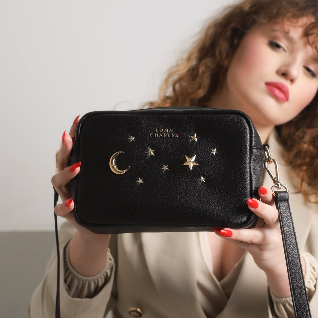 Luna Charles Maya black and gold crossbody bag product detail