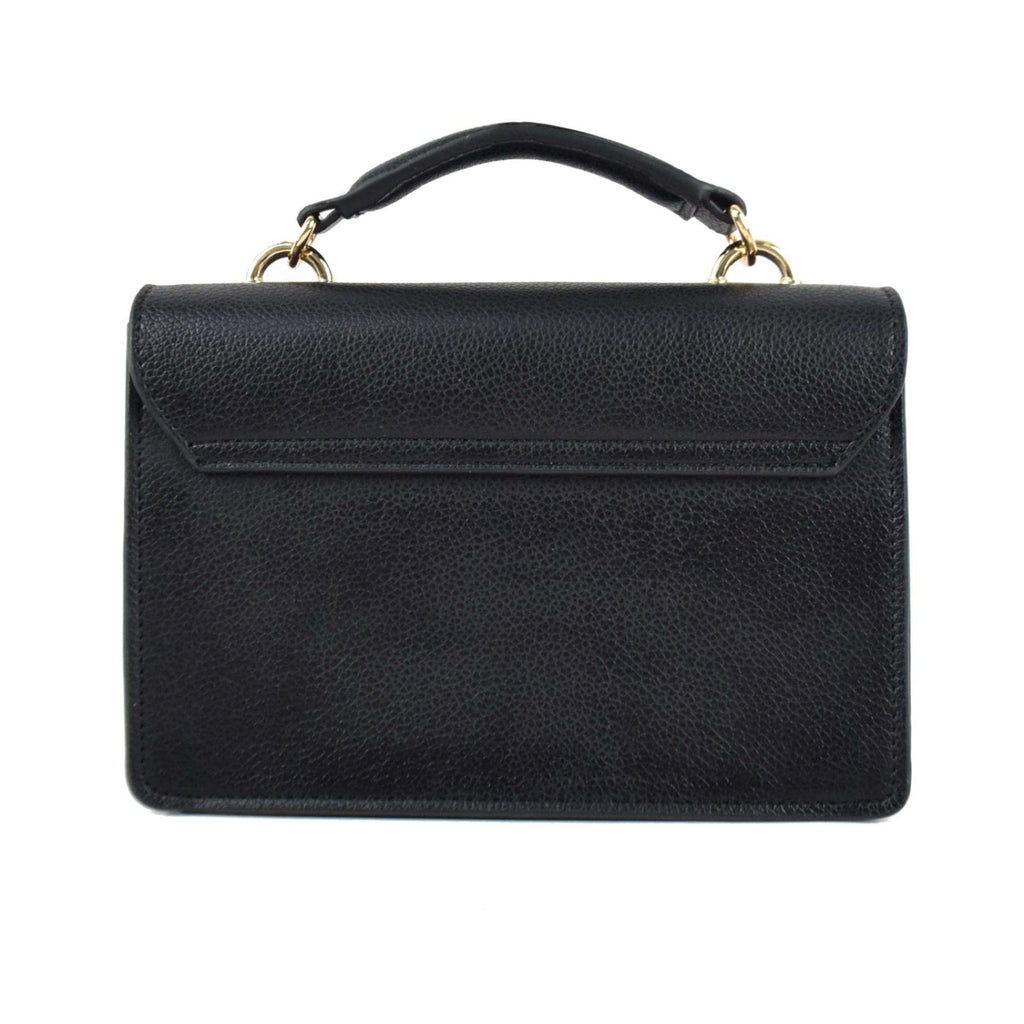 Luna Charles Nova black vegan leather crossbody bag back view
