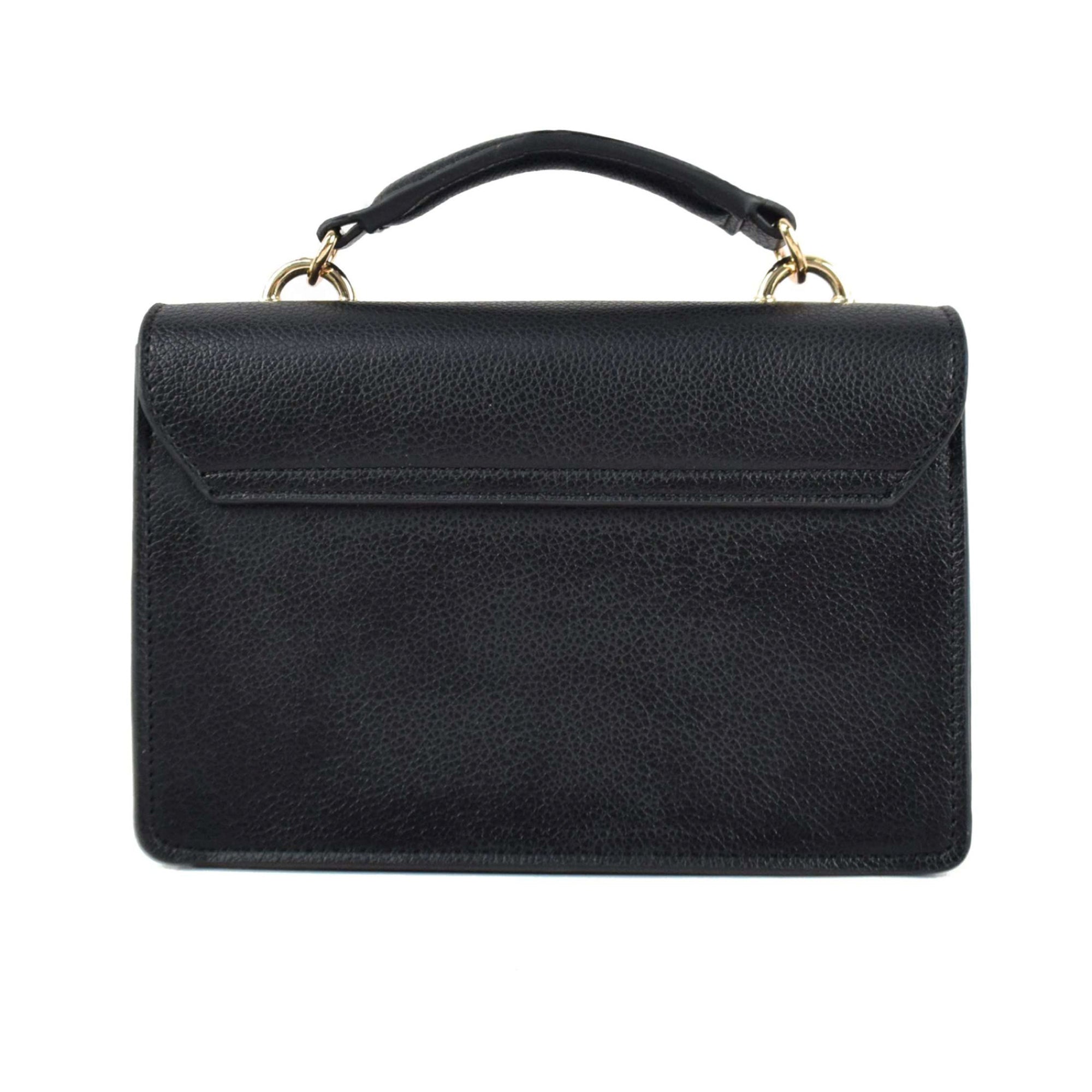 Luna Charles Nova black vegan leather crossbody bag back view