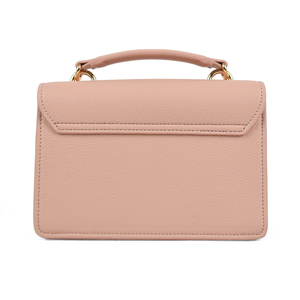 Luna Charles Nova pink vegan leather crossbody bag back view