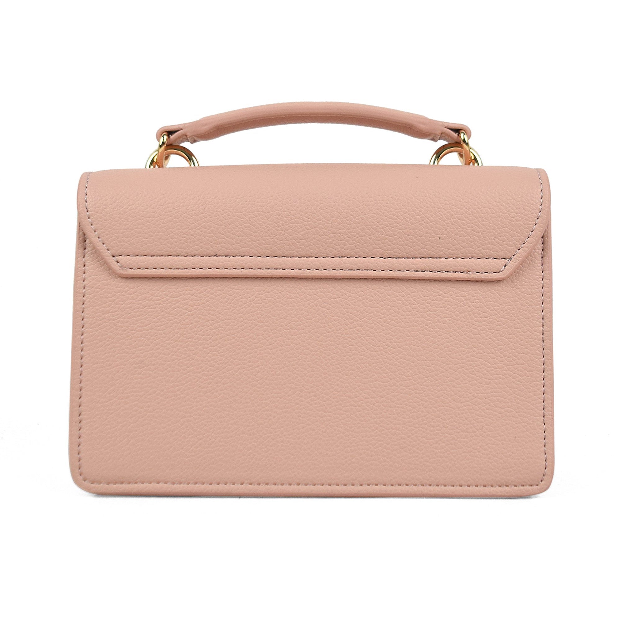 Luna Charles Nova pink vegan leather crossbody bag back view