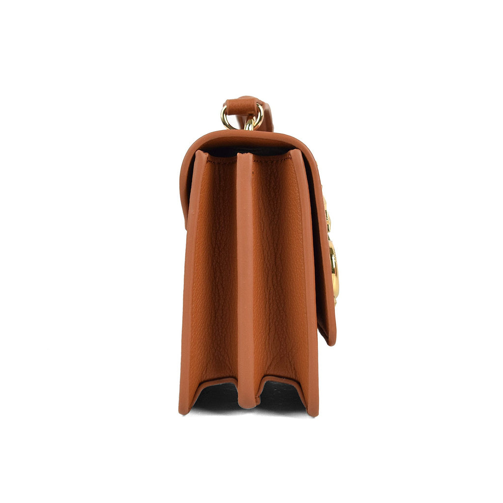 Luna Charles Nova tan vegan leather crossbody bag side view