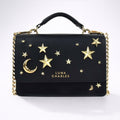 Luna Charles Nova star studded crossbody bag in black and gold main product image