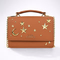 Luna Charles Nova star studded crossbody bag in tan and gold main product image