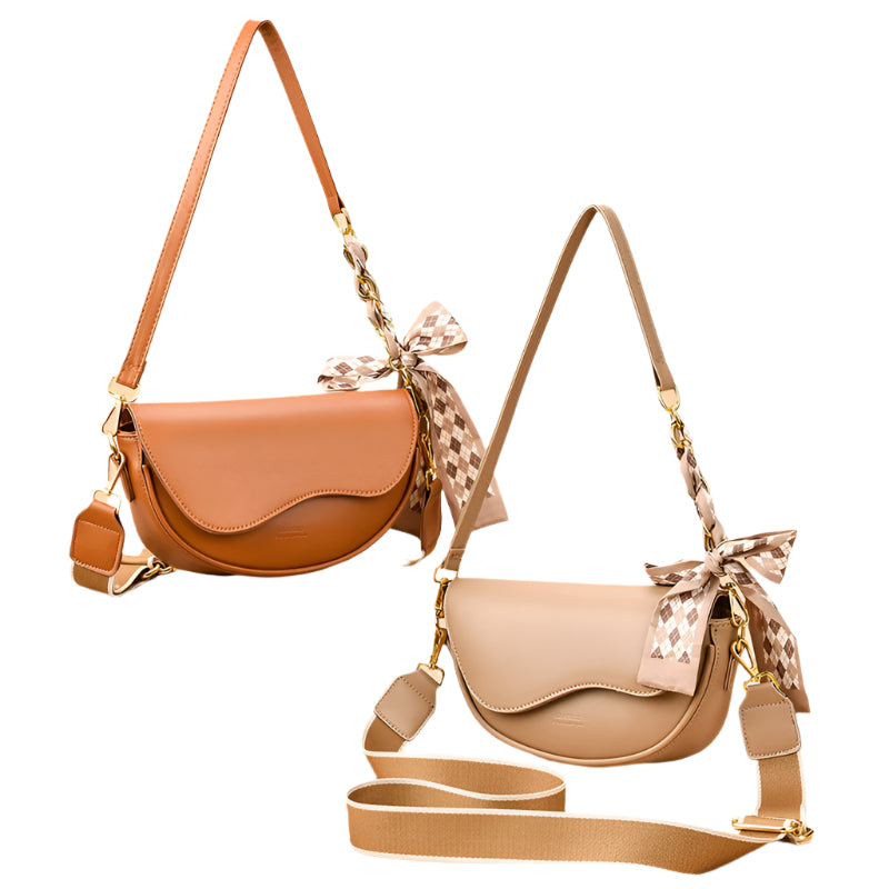 Kenike light luxury underarm saddle bag worn on shoulder