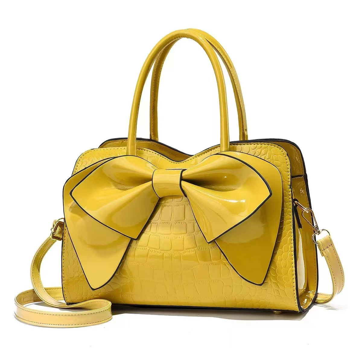 Kenike yellow western style crossbody handbag 30x13x20 variant