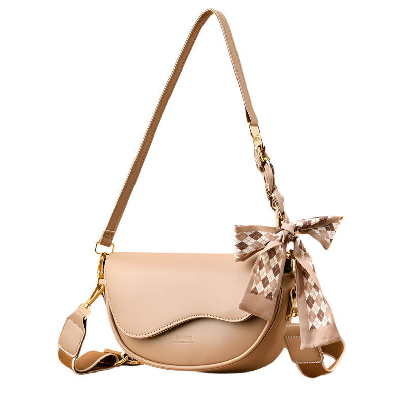 Kenike light luxury khaki underarm saddle bag variant