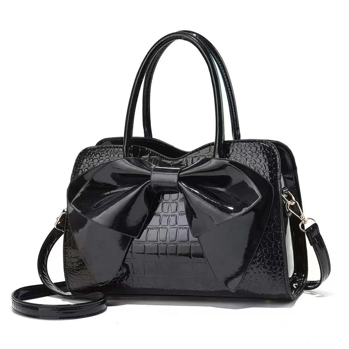 Kenike black western style crossbody handbag 30x13x20 variant