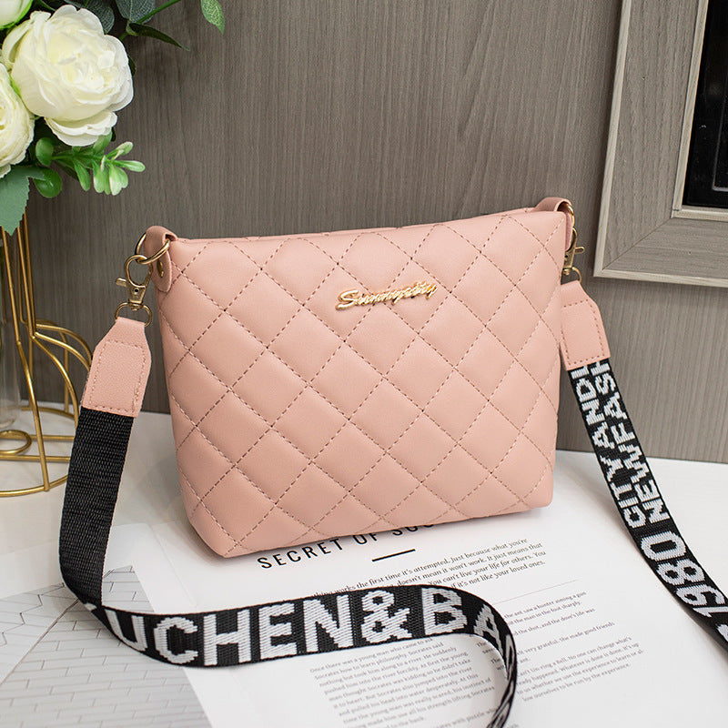 Kenike pink small embroidered chain messenger bag variant