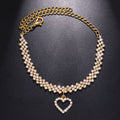 Kenike women's rhinestone anklet worn detail