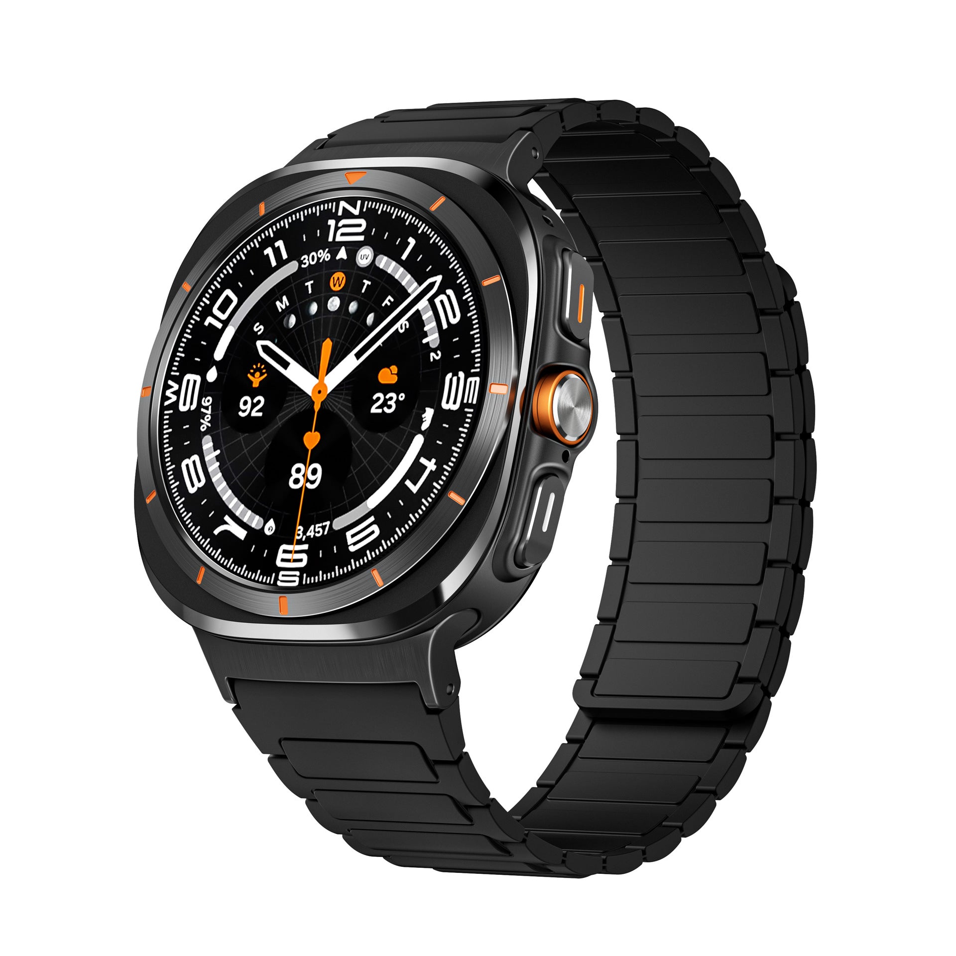 Kenike magnetic watch strap black silver variant