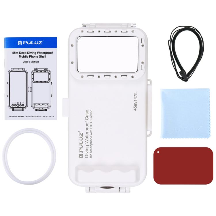 PULUZ waterproof phone housing red filter detail