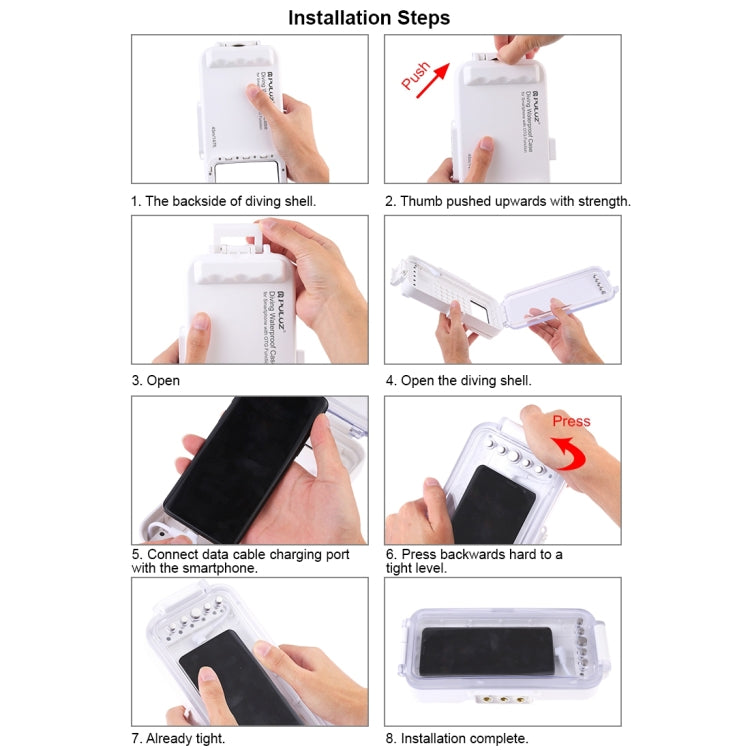 PULUZ waterproof phone housing fully enclosed design detail