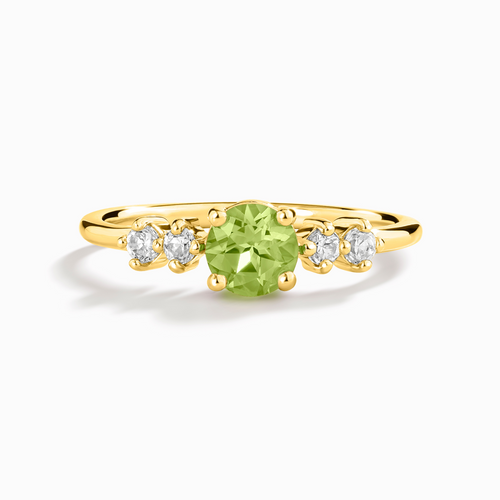 Vianne Jewellery peridot five-stone ring in 18k gold vermeil product image