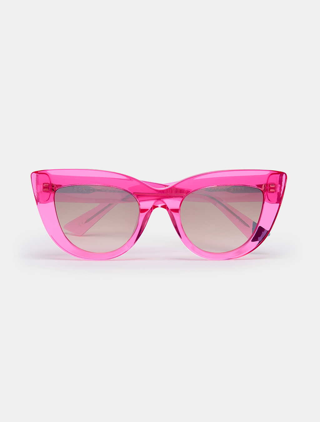 zoedepass Pixie Pink crystal cat-eye sunglasses front product image