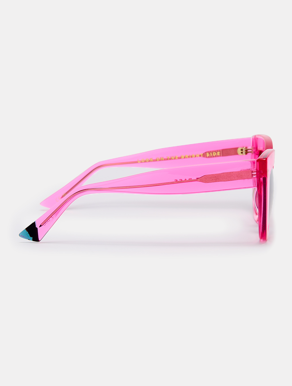 zoedepass Pixie Pink crystal cat-eye sunglasses side product image