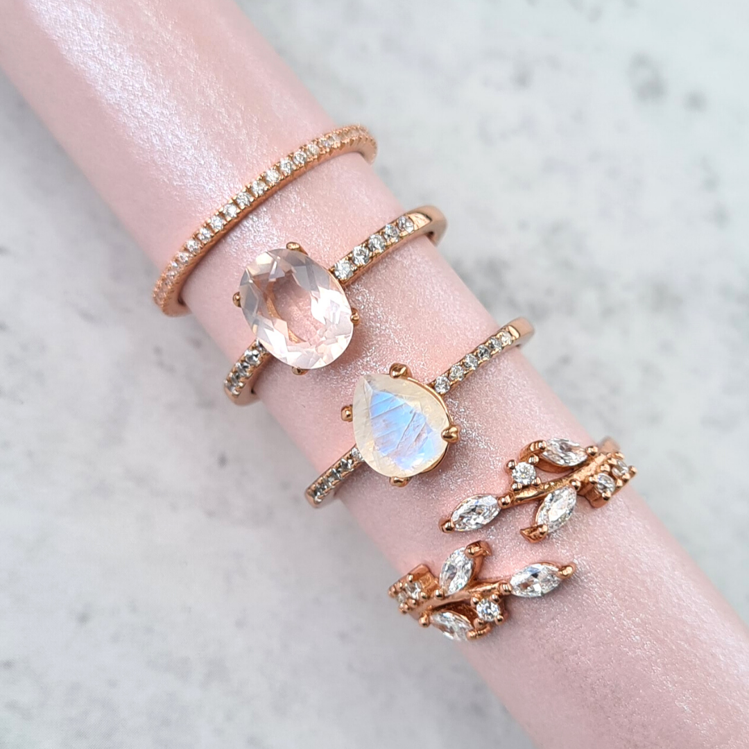 Rose gold slim full eternity ring social image