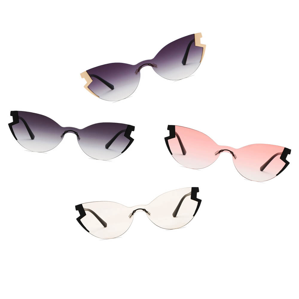 Kenike Decatur oversized cat eye sunglasses frame detail