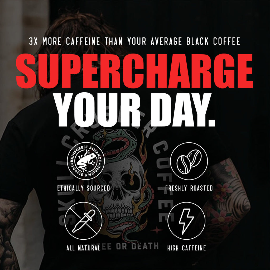 Skull Crusher high caffeine coffee brewing and flavour information