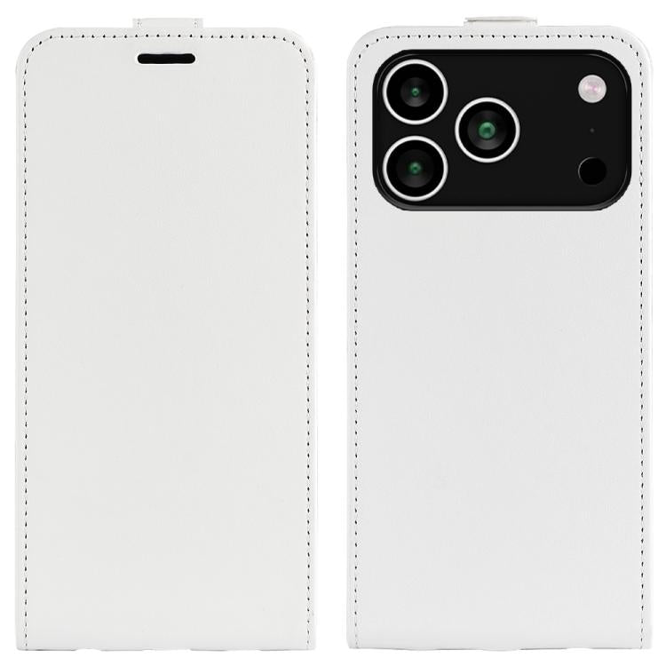 White R64 vertical flip iPhone 17 Pro Max case