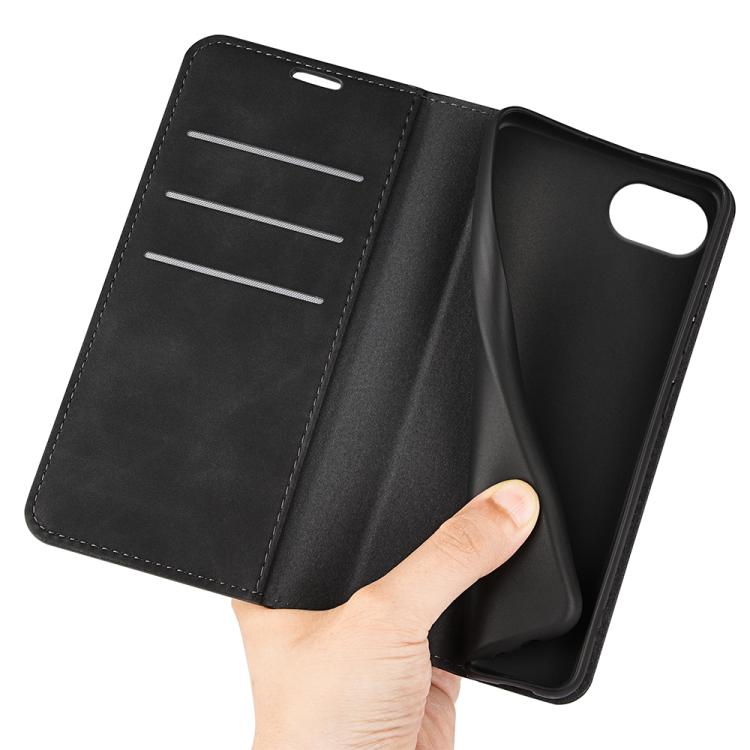 Retro magnetic leather iPhone case four-corner TPU coverage detail