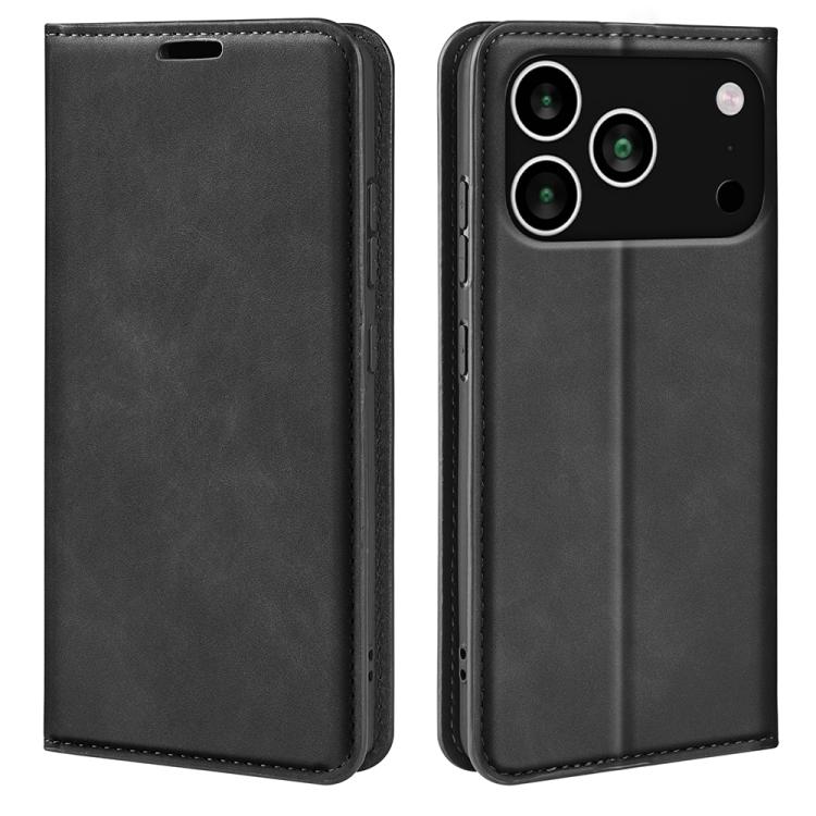 Mira Sales retro magnetic leather wallet iPhone 17 Pro case in black