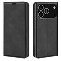 Mira Sales retro magnetic leather wallet iPhone 17 Pro case in black