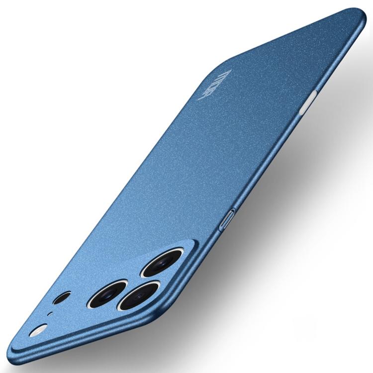 MOFI Fandun frosted ultra-thin iPhone 17 Pro case in blue