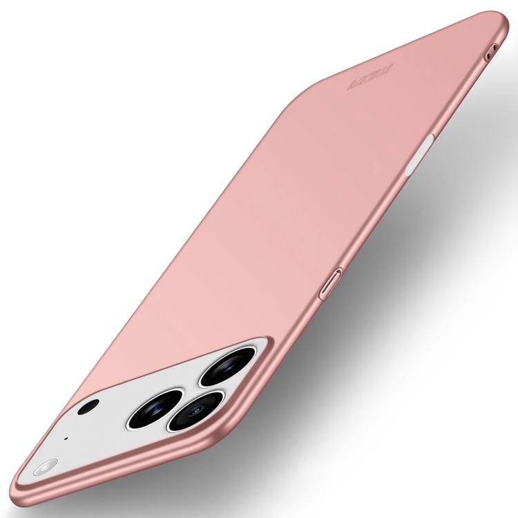 Mira Sales MOFI frosted ultra-thin hard PC iPhone 17 Pro Max case in rose gold