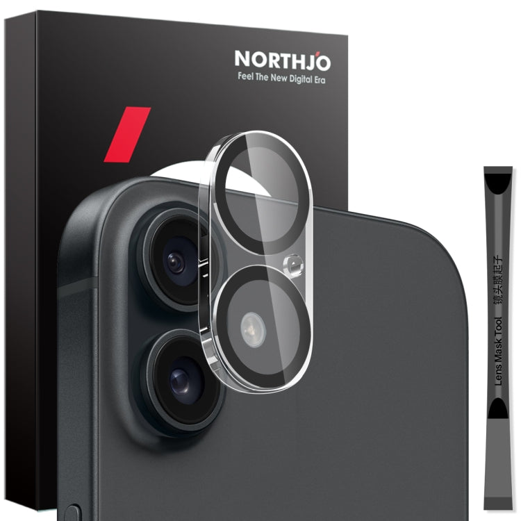 NORTHJO tempered glass iPhone 16 and 16 Plus camera lens protector