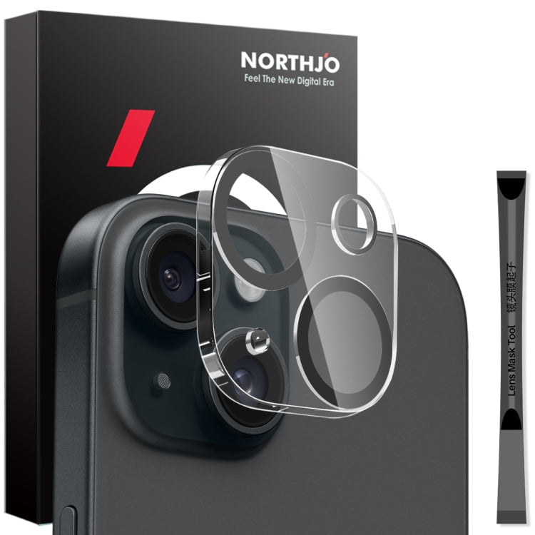 NORTHJO tempered glass iPhone 15 and 15 Plus camera lens protector
