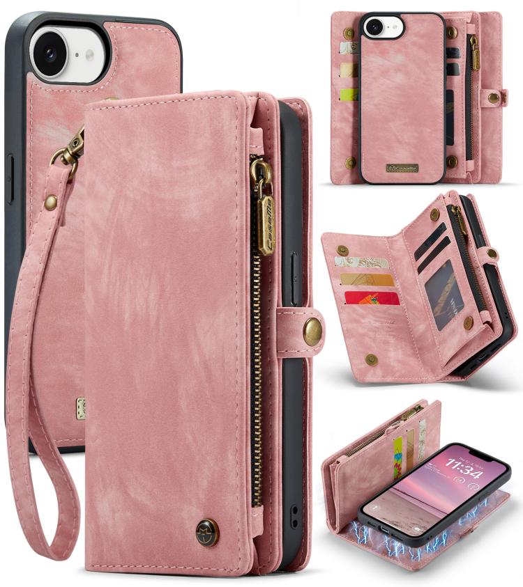 Pink CaseMe 008 detachable iPhone 17e and 16e wallet stand case