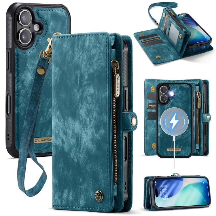 Blue CaseMe 008 detachable iPhone 17 wallet stand case