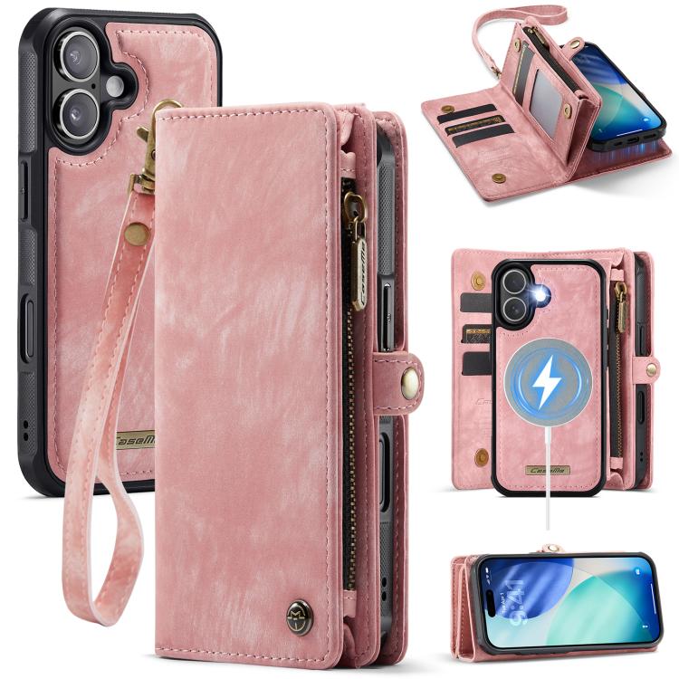 Pink CaseMe 008 detachable iPhone 17 wallet stand case