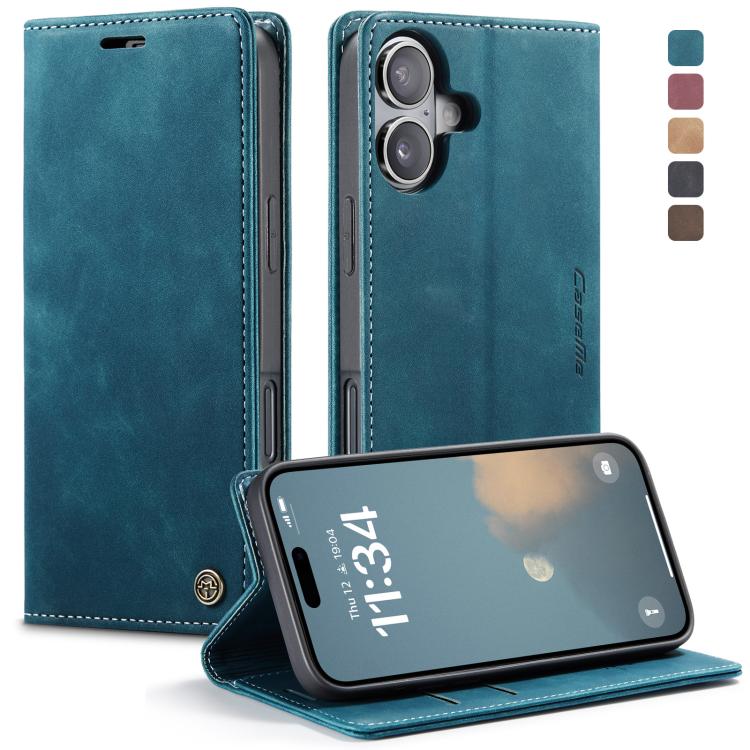 Blue CaseMe 013 horizontal flip iPhone 17 wallet stand case