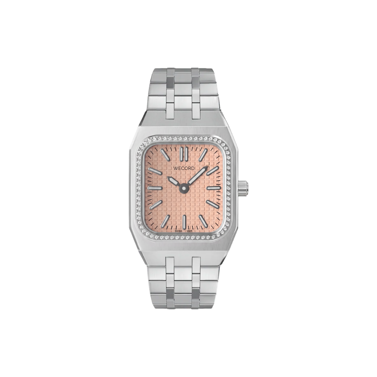 Wecord London Duke Small Diamond watch in Salmon