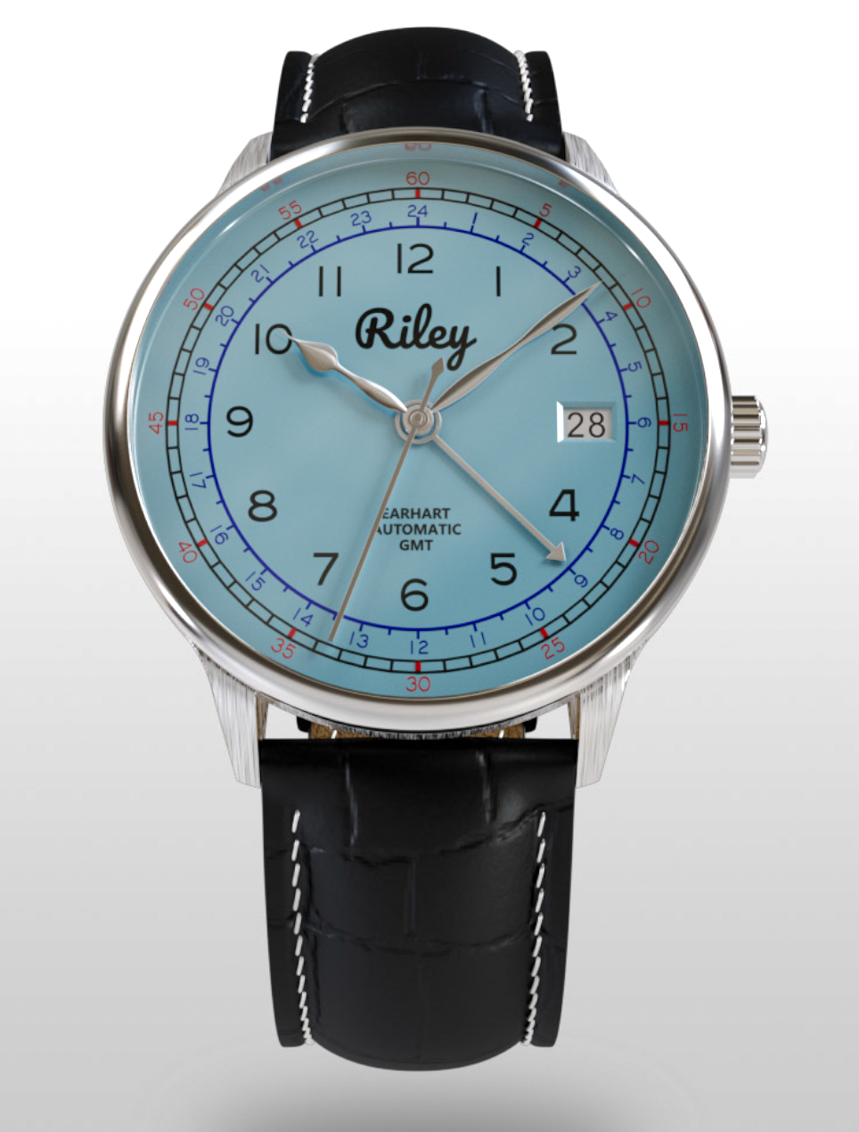 Automatic watch side detail