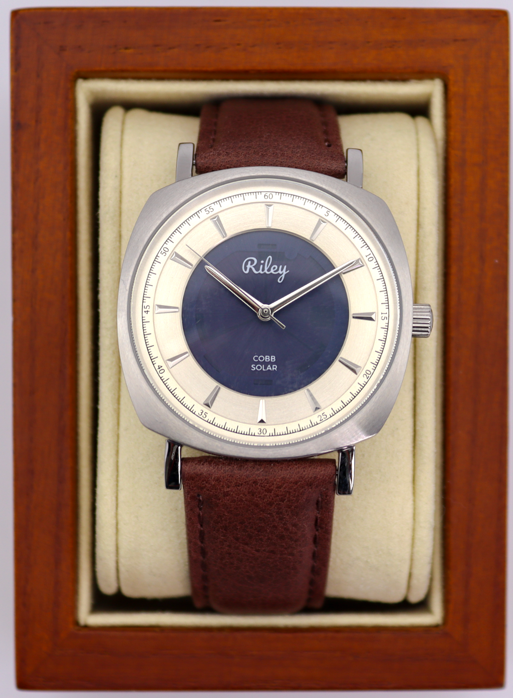 Riley Jerrie Cobb JC01 solar watch folding clasp detail
