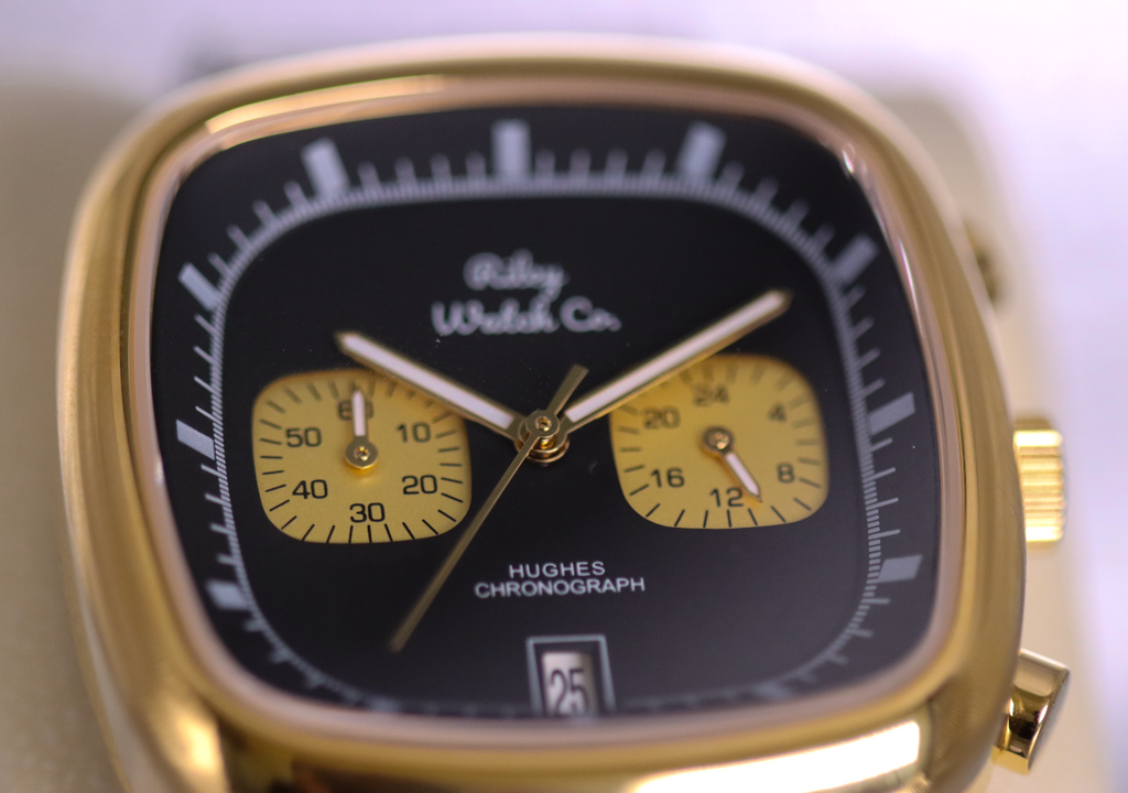 Chronograph watch side detail