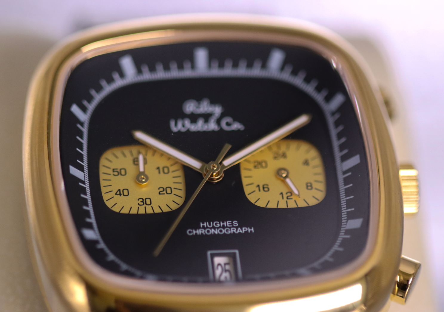 Chronograph watch side detail
