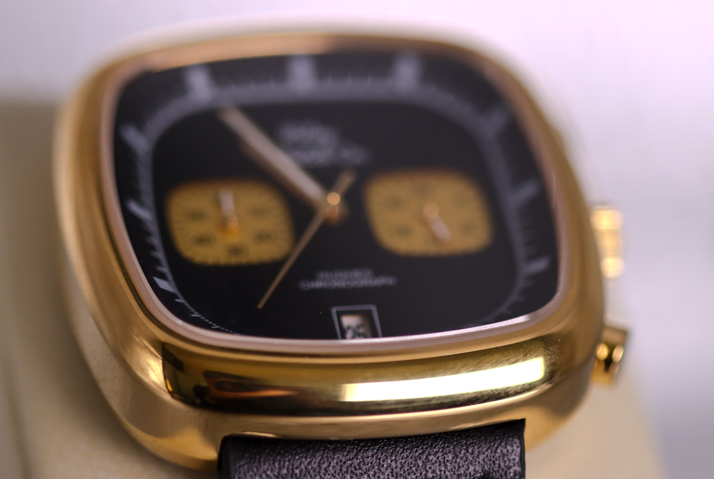Chronograph watch dial detail