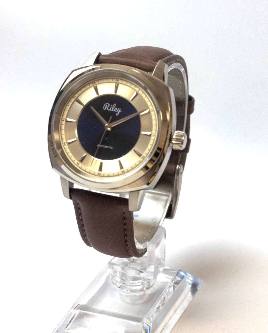 Riley Heritage Automatic watch case and dial detail