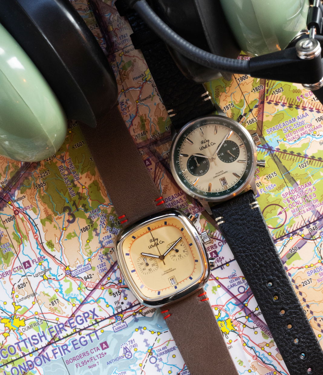 Riley Howard Hughes HH01 chronograph watch product detail image