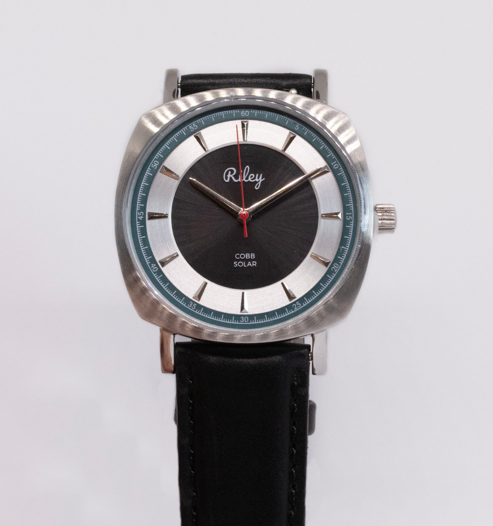 Riley Jerrie Cobb JC01 solar watch close-up image