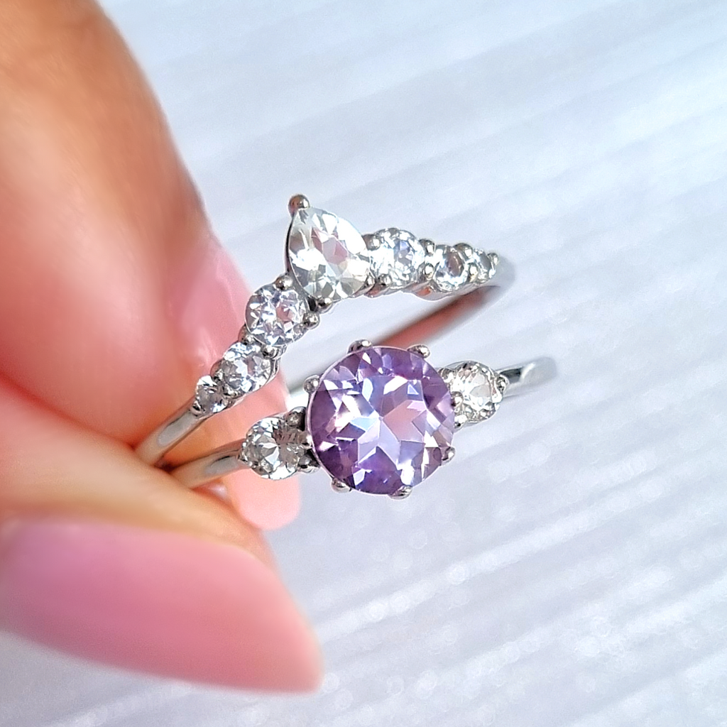 Selene lavender amethyst ring set in sterling silver product image
