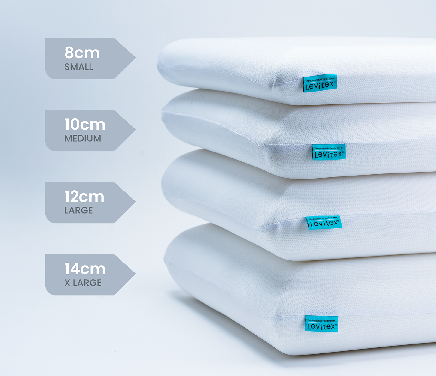 Levitex Sleep Posture Pillow size options